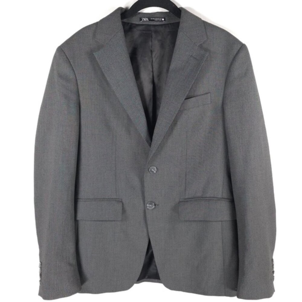 ZARA 2 Button‎ Blazer Double Vent MADE IN TUNISIA 🇹🇳 3467/620/801 Size 36